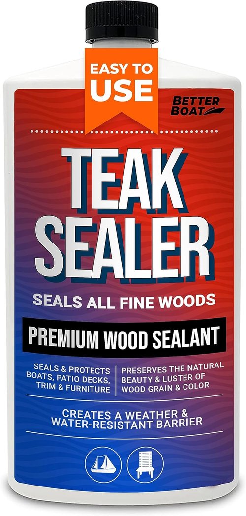 Better Boat Teak Cleaner and Brightener for Wood, Teak Oil or Sealer for Boats, Indoor Furniture, Shower Stools, and Outdoor Wood Furniture Restorer for Stains
