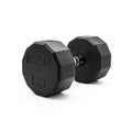 CAP 20 LB 12-Sided Rubber Coated Dumbbell Weight, Rubber Free Weights for Home Gym Strength Training, Chrome Handle, Single