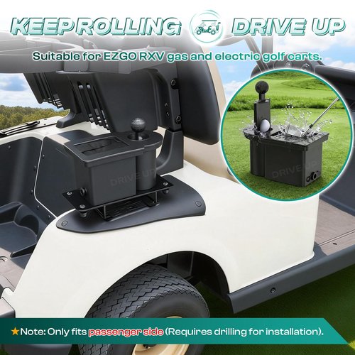 DRIVE UP Golf Cart Ball Washer and Club Cleaner Kit, Passenger Side EZGO Golf Ball Cleaner and Club Head Washer, Suitable for RXV Gas and Electric Golf Carts, OEM 603836