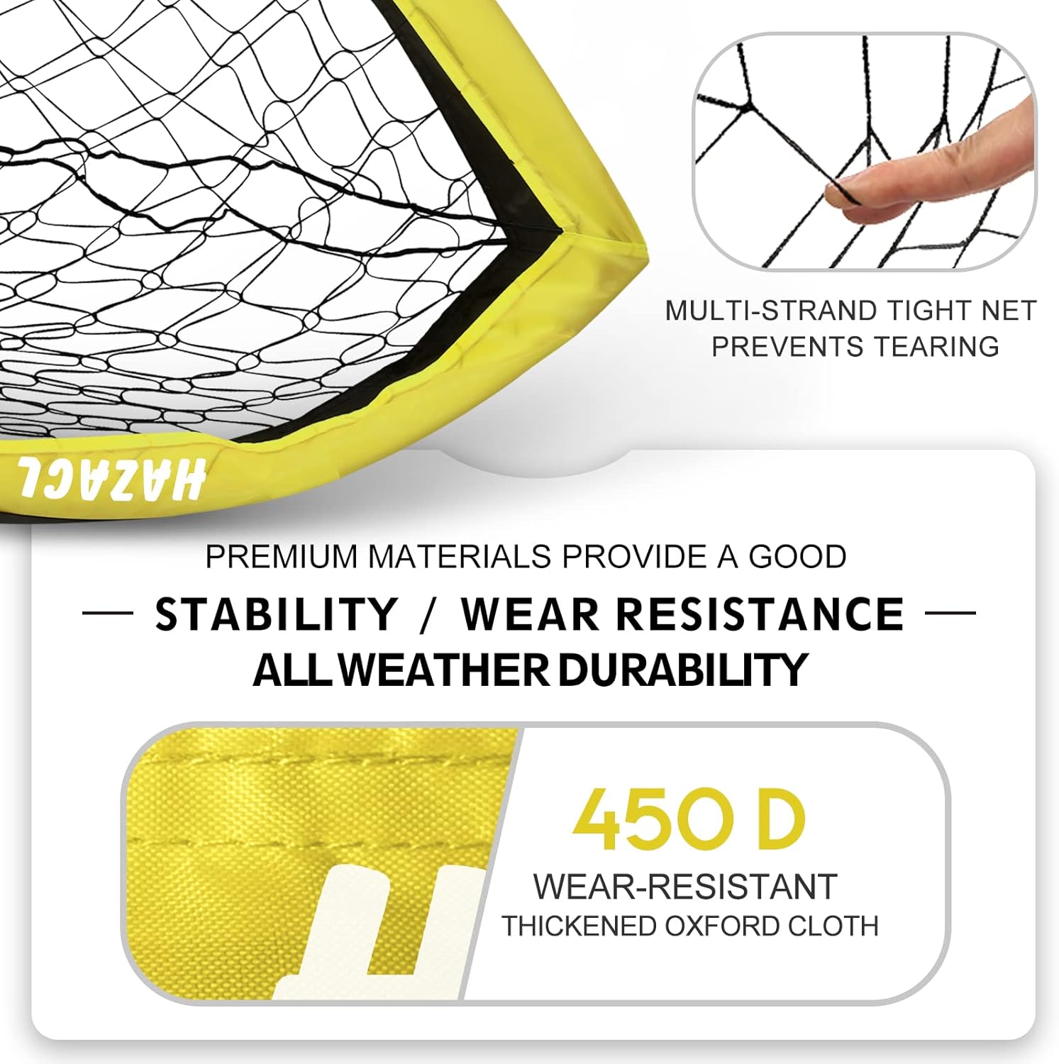 Skiennix Kid Soccer Goals - Portable Large Pop-Up Soccer Nets with Carry Bag for Indoor/Outdoor Use