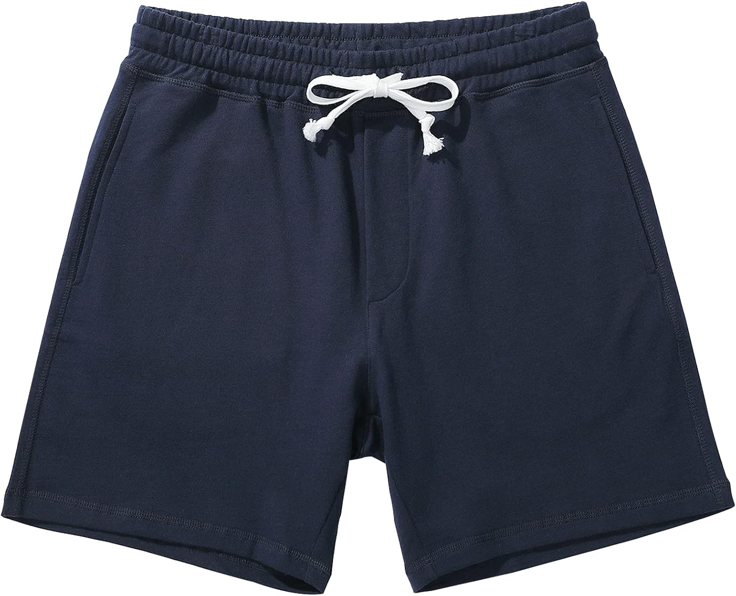 AMY COULEE Men's Athletic Workout Shorts - 5.5" Cotton Casual Joggers with Elastic Waist