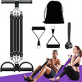 Skiennix Adjustable Foot Pedal Resistance Band - 4-Tube Ankle Puller for Full Body Workouts | Home Gym Equipment