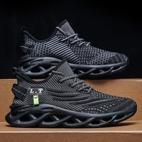 DLWKIPV Men Running Shoes Men's Tennis Shoes Lightweight Breathable Fashion Sneakers Non Slip Workout Gym Shoe for Running Black Size US 11