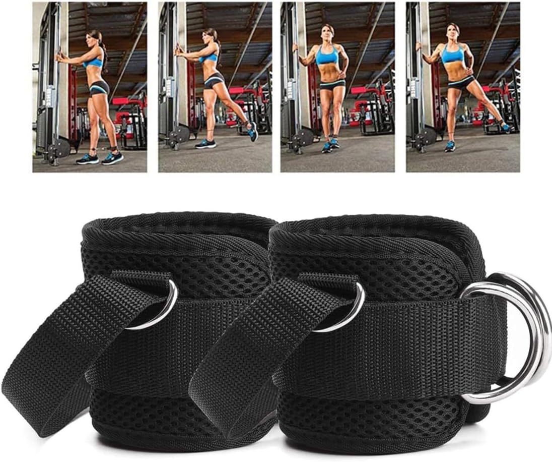 Skiennix Adjustable Ankle Straps - Padded Fitness Bands for Glute Kickbacks | 1 Pair