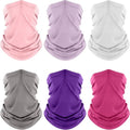 Fuinloth Neck Gaiter, 6 Pack Cooling UV Protection Bandana Face Mask Gator Scarf for Men Women