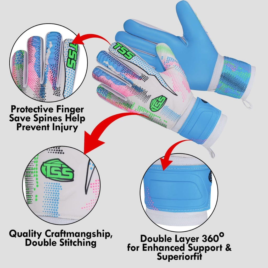 Skiennix Soccer Goalie Gloves - High Performance Protection with Pro-Tech Finger Spine - Multi Size