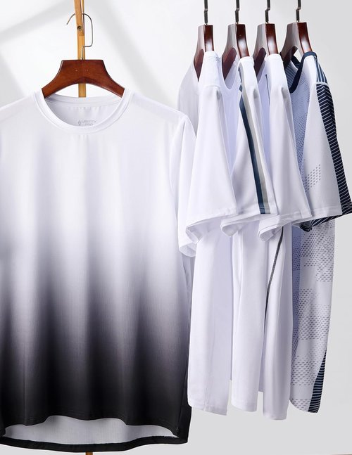5 Pack Men’s Active Quick Dry Crew Neck T Shirts | Athletic Running Gym Workout Short Sleeve Tee Tops Bulk