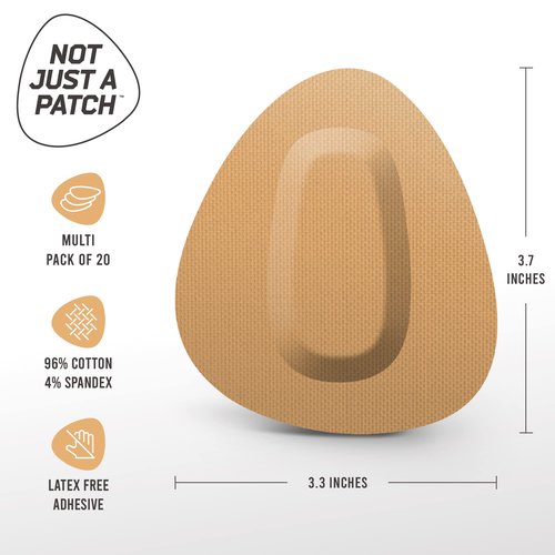 Not Just A Patch Dexcom G6 Adhesive Patches (20 Pack) - Dexcom G6 Stickers Adhesive Patches for Skin - Water Resistant Dexcom Overpatch G6 for Active Lifestyle 10-14 Days - Beige