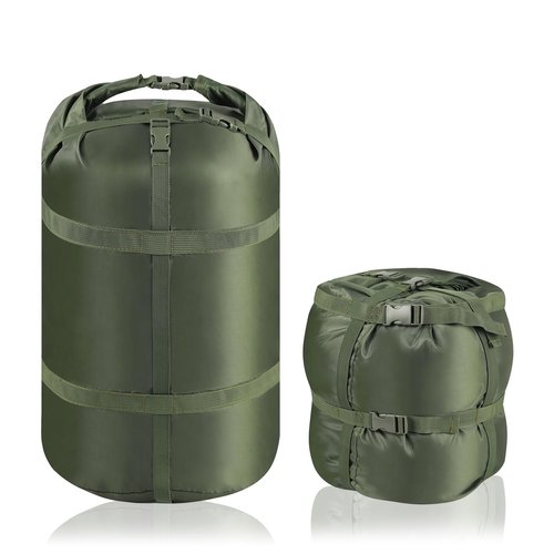 NewShot Compression Stuff Sack, Ultralight Portable Sleeping Bag Compression Sack, 15L/27L/45L Sleeping Bag Stuff Sack, Space-Saving Storage Sack for Backpacking, Camping, Hiking, Travel -M