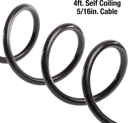 Master Lock Bike Lock Cable - Durable Combination Security | Black, 8143D