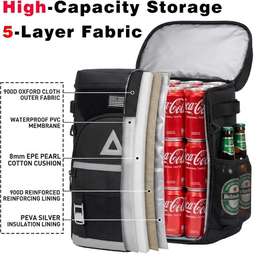 Bacgnyer Backpack Cooler - Insulated 30L Waterproof Bag for Camping, Beach, Fishing & Hiking