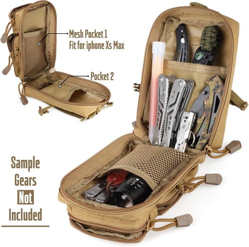 LIVANS Tactical Molle Utility Pouch - Versatile EDC Tool Holder | Compact Medical IFAK Pack