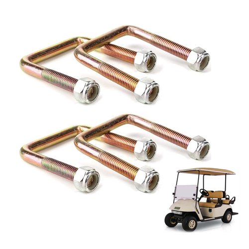 ZLX&LU EZGO Leaf Spring U Bolt Accessories, Golf Cart Rear Leaf Spring Bolt Kit, Suitable for 1994-2009 EZGO TXT Gas and Electric Golf Cart, OEM#: 00560G1, 11098G5, 72618G01-4 Pack