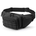 Tactical Fanny Pack Gun Holster for Men, Adjustable Waist Bag Zippered Pockets, Everyday Hip Pouch for Workout Travel Outdoor Running Hunting (Black)