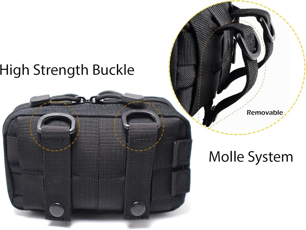 Skiennix Tactical Molle Admin Pouch - Compact Utility EDC Tool Bag | Versatile Waist Pack for Phones & Essentials