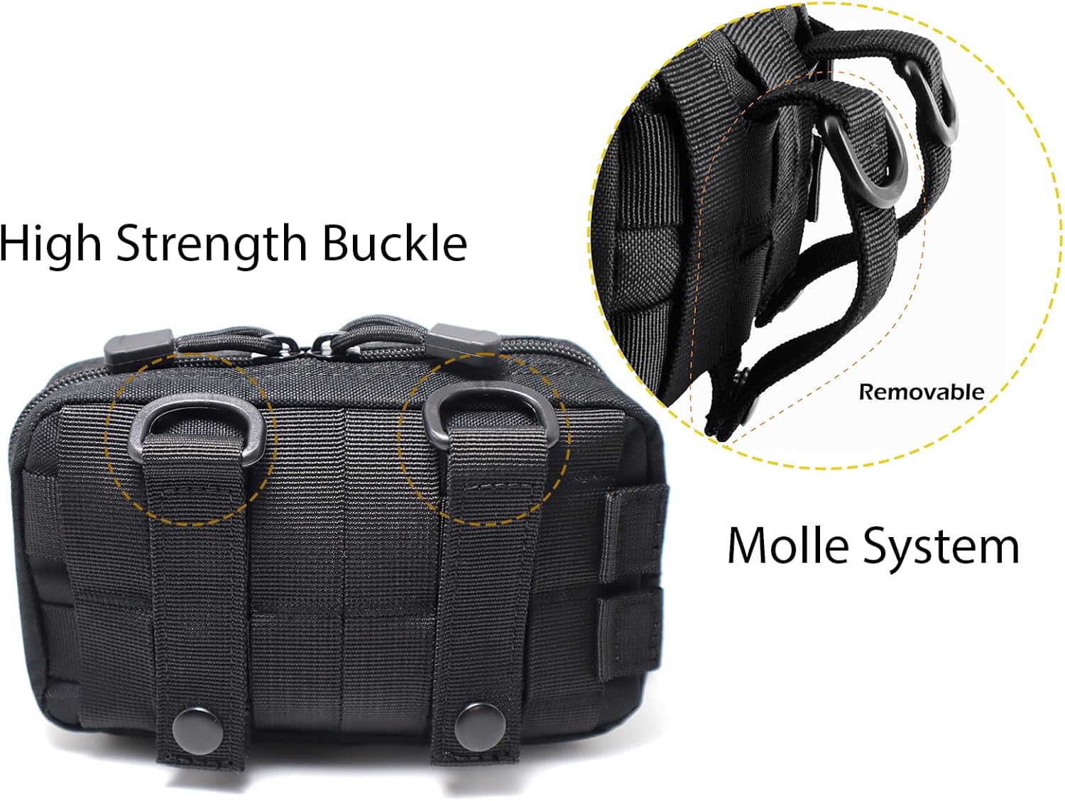 Skiennix Tactical Molle Admin Pouch - Compact Utility EDC Tool Bag | Versatile Waist Pack for Phones & Essentials