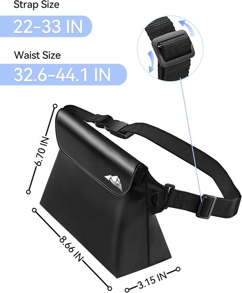 HEETA Waterproof Pouch - Touchscreen Dry Bag with Adjustable Waist Strap | Perfect for Kayaking, Swimming & Beach Activities