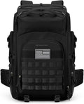 Maelstrom Tactical Backpack - Water Resistant 40L Military Backpack for Hiking & Camping | Black