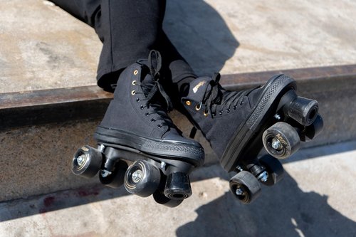 Lenexa MVP 2.0 Roller Skates for Kids and Adults | Roller Skate Shoes for Men and Women | Outdoor High-Top Sneaker Roller Shoes | Full Lace Up Ankle Support | Black (Ladies 4)