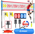 Volleyball Net Set by [Brand Name] - Adjustable Width & Height for Backyard or Beach | Complete with Pump, Scoreboard & Carry Bag