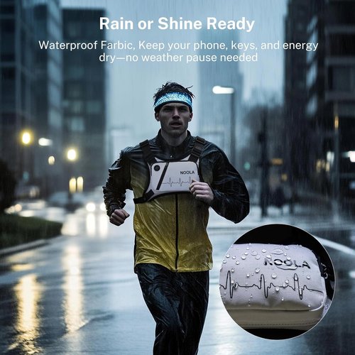 NOOLA Running Chest Pack - Lightweight Reflective Vest for Men & Women | Ideal for Jogging & Cycling, White