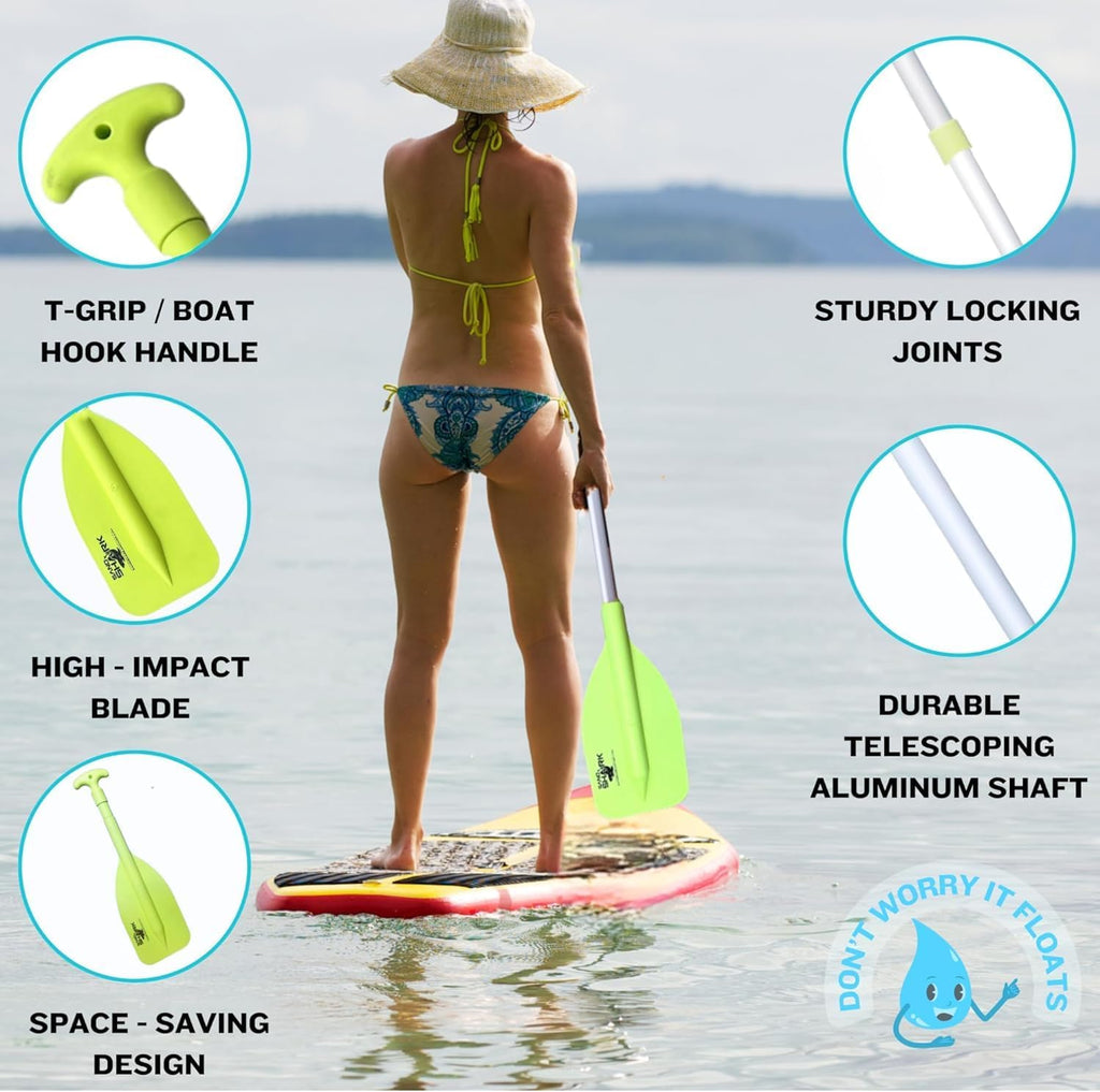 SandShark Premium Telescoping Boat Paddle - Lightweight, High Impact Nylon, 22''-42'' | Ideal for Jet Ski, Kayak, Boating