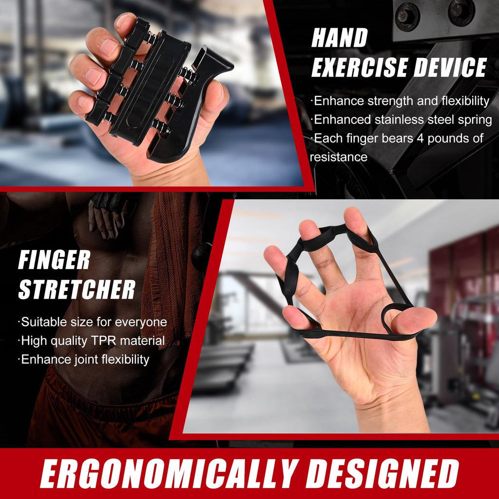 UFANME Hand Grip Strengthener Forearm Strengthener Grip Strength Trainer Kit - 5 Pack Adjustable Resistance