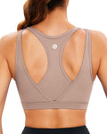RUNNING GIRL High Support Sports Bra for Women - Molded Cup Racerback Yoga & Running Bra