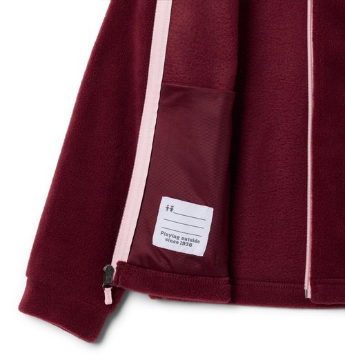 Columbia Youth Benton Springs Fleece Jacket, Rich Wine, 18/24