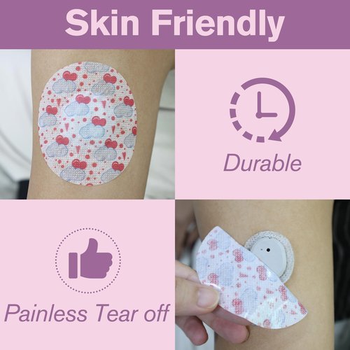 iFunyo 30 Pack Waterproof G7 Adhesive Patches Stelo Sensor Covers Hypoallergenic & Latex-Free Overpatch Breathable CGM Protection Covers for 15 Days,Fun & Fabulous
