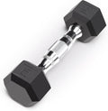 Marcy Classic Rubber Hex Dumbbell - Knurled Grip for Strength Training | 5lb - 50lb Available Individually