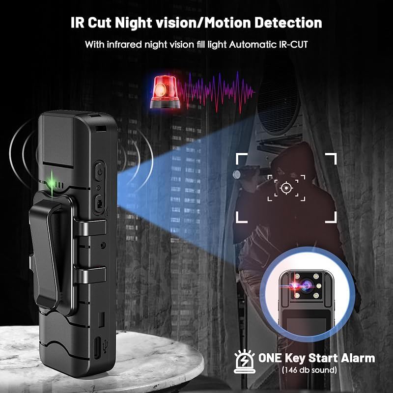 Kaysunlink 1080P Mini Body Camera with 1.4