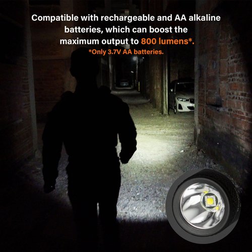RovyVon AA145 EDC Flashlight with USB-C Rechargeable Replaceable Battery Super Bright Pocket Size Flashlights,Magnetic Tail with Two-Way Clip