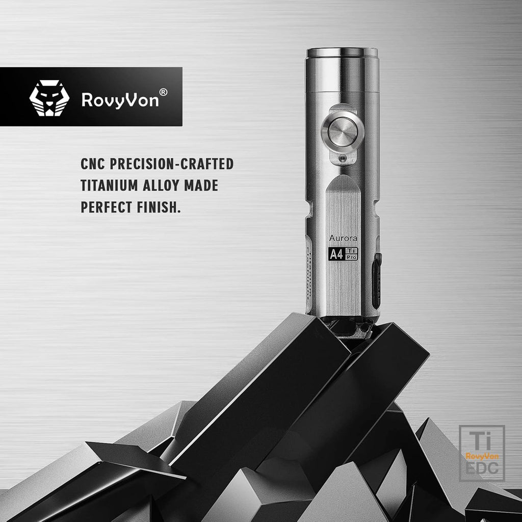 RovyVon A4 Pro Keychain Flashlight - 650 Lumens USB-C Rechargeable EDC Light for Outdoor Adventures