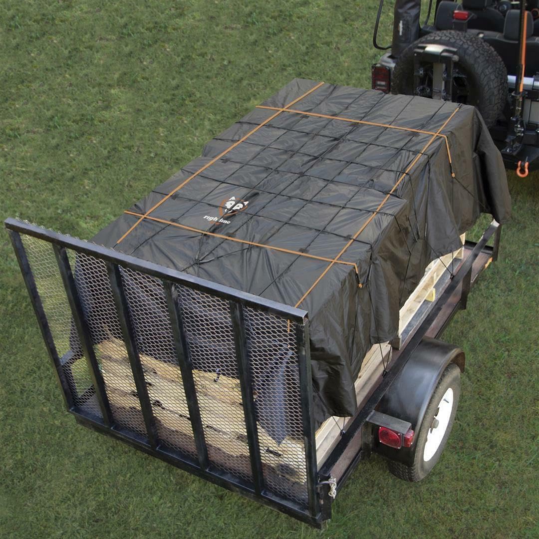 Rightline Gear Weatherproof Truck Bed Cargo Net - Built-In Tarp, 8.8' x 10' Size