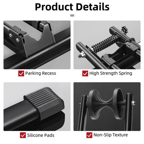 ROCKBROS Foldable Bike Stand Floor Bike Parking Stand Bicycle Rack for 20"-29" Mountain Road Indoor Outdoor Garage Storage