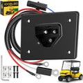 Golf Cart 48V Charger Receptacle for EZGO RXV 2008-Up Electric, EZGO RXV Charger Receptacle for 2Five 2010-Up Electric Golf Cart, EZGO Delta-Q Charging Port -Includes Wires, OEM# 602529