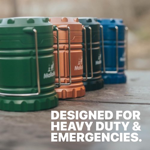 MalloMe Camping Lantern - Multicolor 4 Pack LED Lights for Tents | Emergency Battery Powered