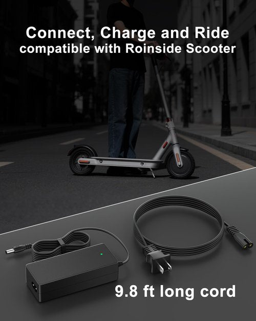 VHBW 42V Charger Compatible with Roinside Electric Scooter Charger, Compatible with Roinside UP2, UP6, UP6-1, UP8, U2, P1 Electric Scooter