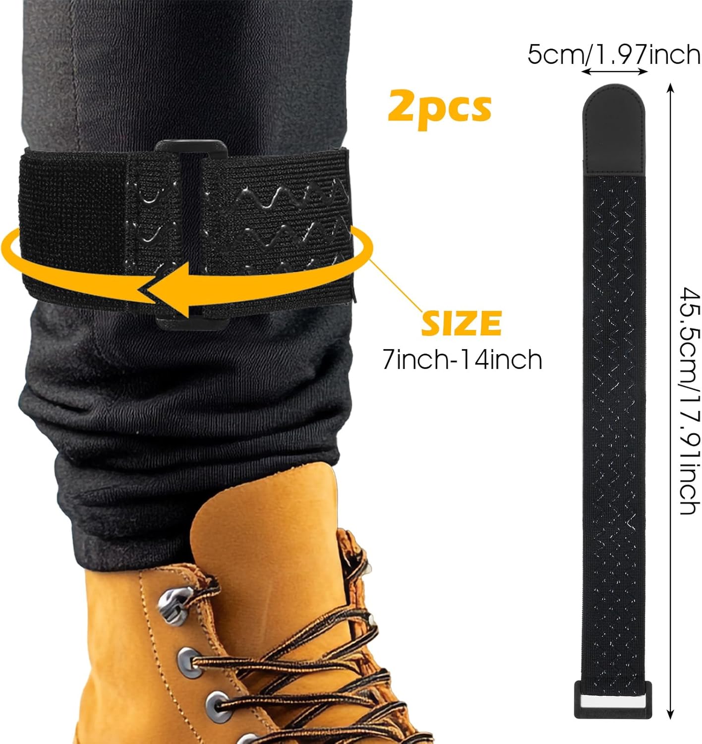 Skiennix Boot Belt Strap - Adjustable Elastic Bands for Cowboy Boots | 2 Pcs Lengthened & Widened