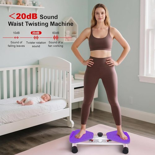 Wooa Waist Twisting Machine Exercise, Ab Twisting Board for Exercise, Adjustable Waist Twisting Board Exercise Machine with 300 lbs Weight Capacity
