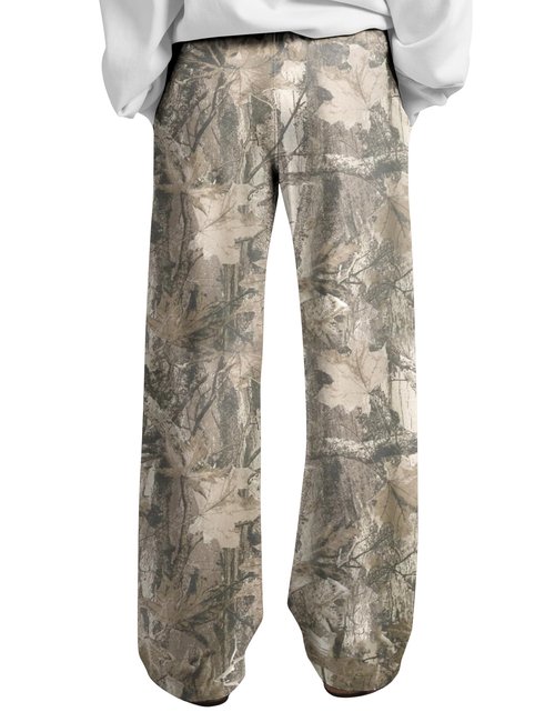 HOCANDY Womens Wide Leg Camo Sweatpants Baggy Drawstring High Waisted Camouflage Sweat Pants Fleece Camo Pants with Pockets