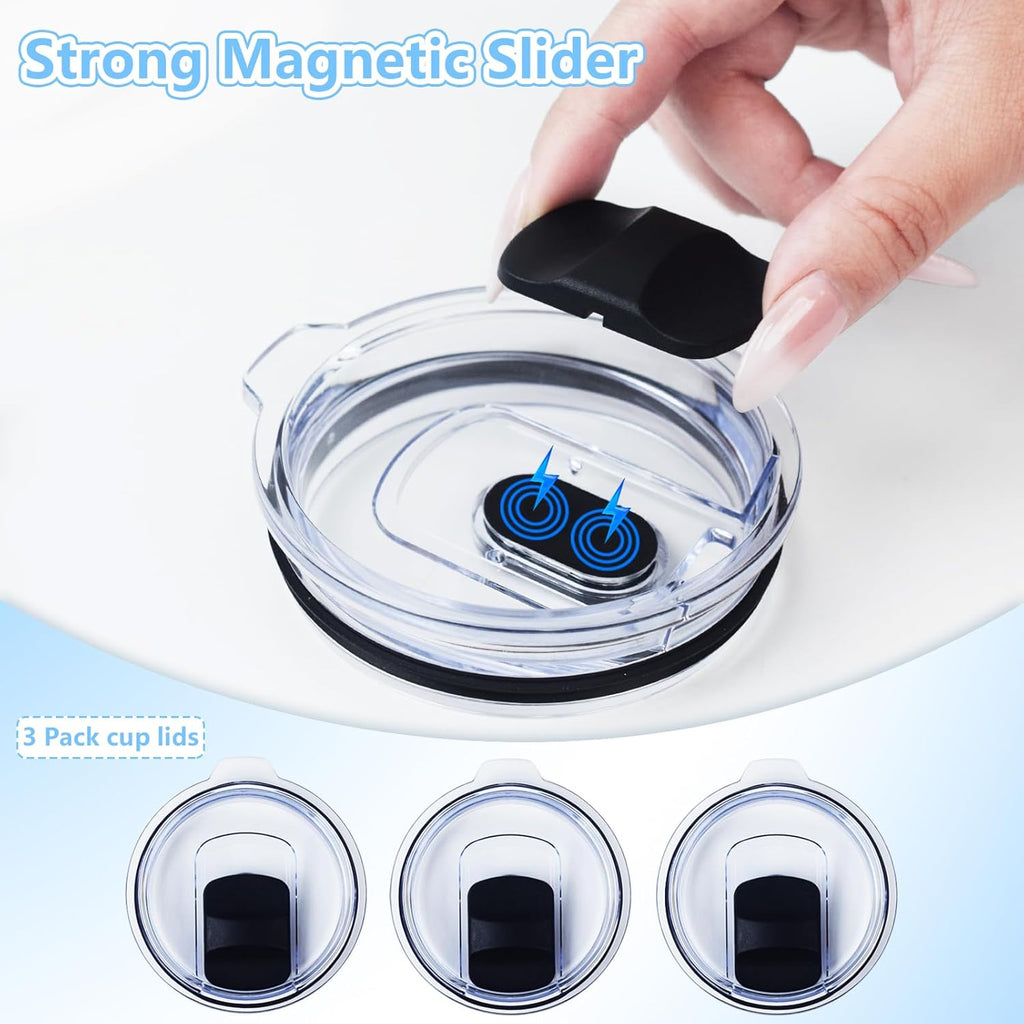 YETI Magnetic Slider Replacement Lids - 6 Pack Spill Proof Covers for 20 oz Tumblers & Mugs | BPA Free
