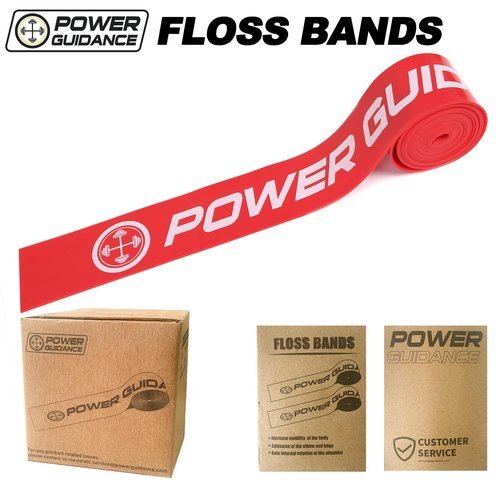 POWER GUIDANCE Muscle Floss Band - Compression Band - Mobility & Recovery Band - for Improving Movement, Increasing Circulation & Reducing Soreness