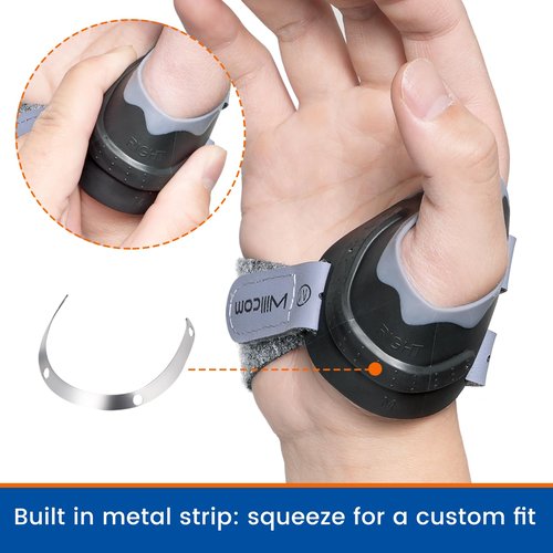 Willcom CMC Joint Thumb Stabilizer Brace for Osteoarthritis, Arthritis Pain Injury Relief Support, Spica Splint for Women and Men (Left Hand, Medium,7 3/4″- 8 7/8″)