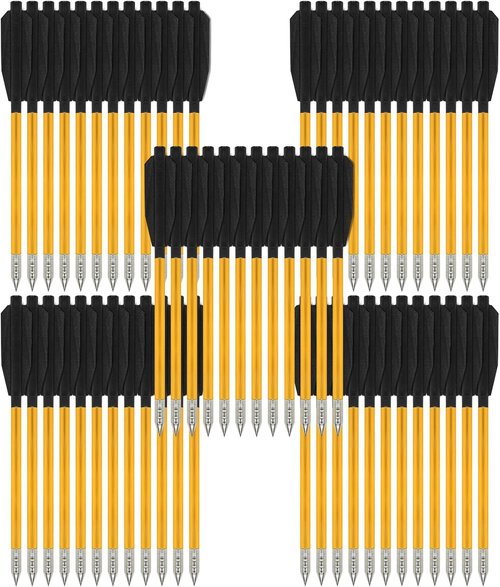 GUGULUZA Crossbow Bolts - 6.3'' Aluminum Mini Archery Arrows for 50-80 lbs Hunting & Target Practice
