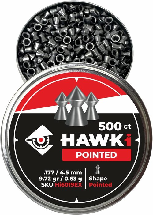 Hawki Airgun Pellets - Precision Target Shooting & Hunting | 500 Count Pack