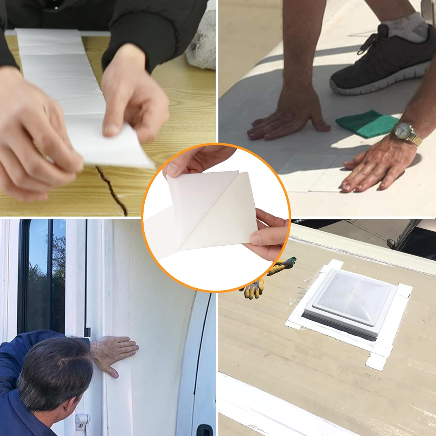 RV Roof Tape - 2 Inch x 50 Feet | White UV-Resistant Sealant for Camper, Trailer & Boat Repairs