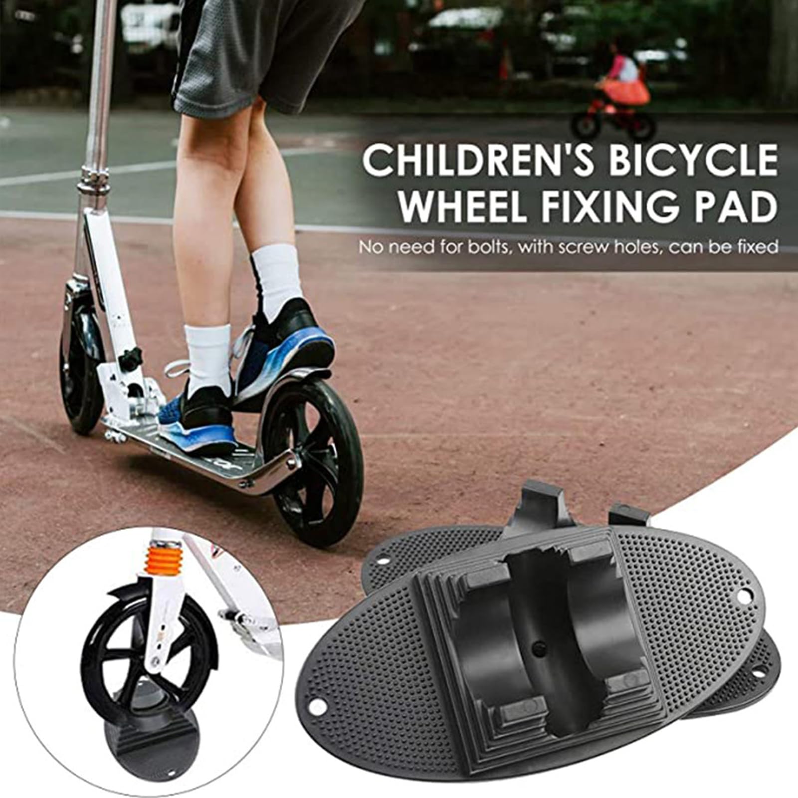OZXNO 2 Pcs Scooter Stand Black Scooter Rack Parking Kick Scooter Holder Stand Suitable for 95 mm to 120 mm Wheels