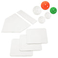 PRAOUTSAD Baseball & Softball Home Plate and 9" Hollow Plastic Baseball Set Baseball Training Equipment for Yard, Tball Balls, Kickball